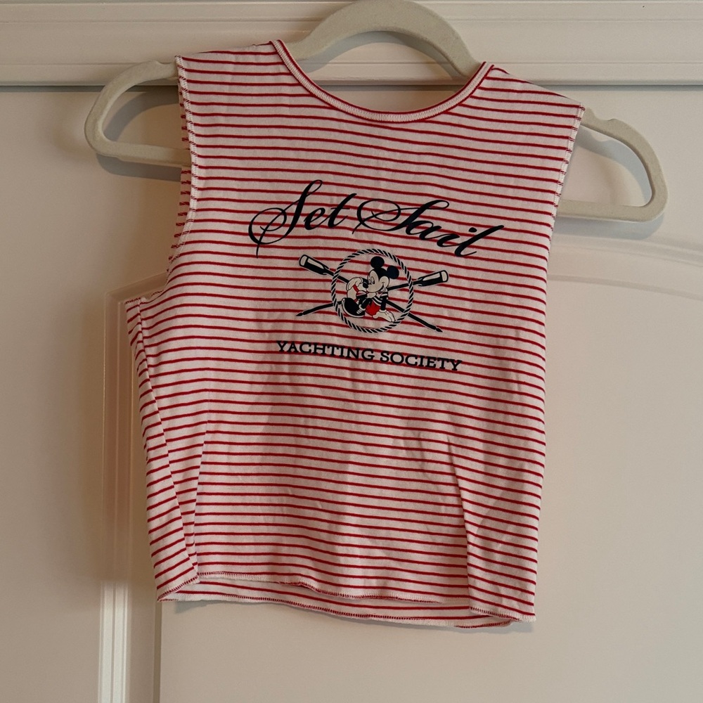 Disney Red & White Striped 'Set Sail' Sleeveless Tank
